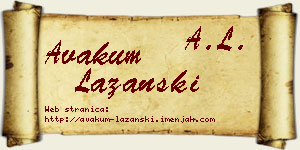 Avakum Lazanski vizit kartica
